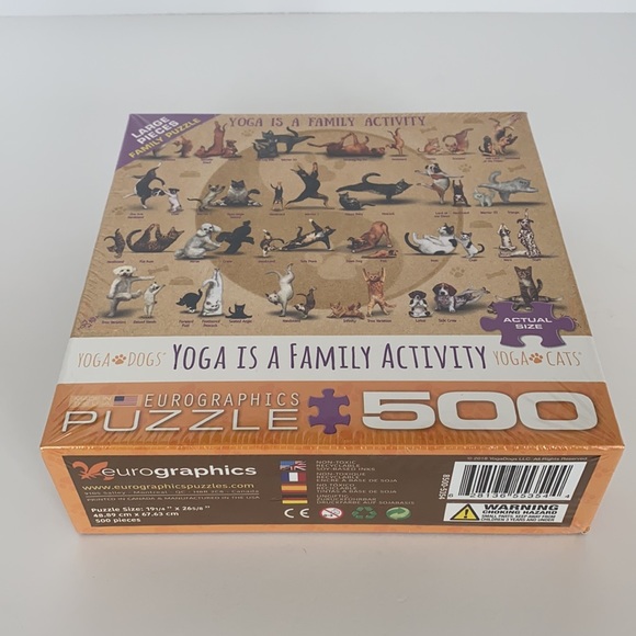 Yoga Dogs and Cats 500 Large Pieces Family Puzzle - Picture 4 of 12